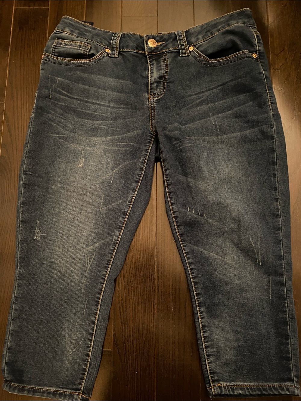 Seven7 Dark Blue Jeans with Contrast Stitching